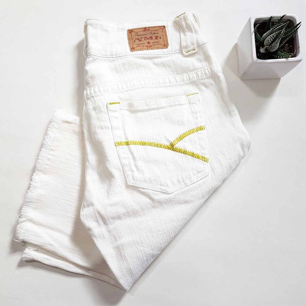 Knee Length White Shorts